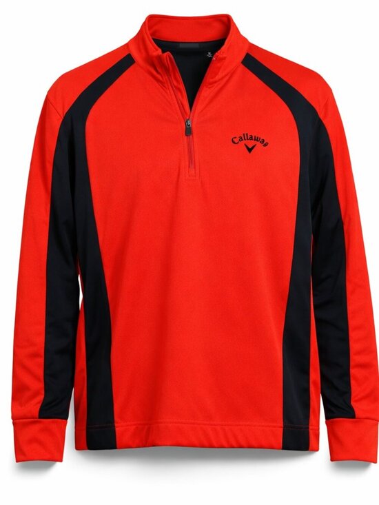 Callaway Other - Callaway Red Black 1/4 Zip Golf Pullover Mens M